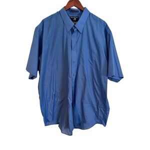 Falcon Bay Men’s 18.5 Big Cotton Blend Comfort Collar Short Sleeve Dress Shirt